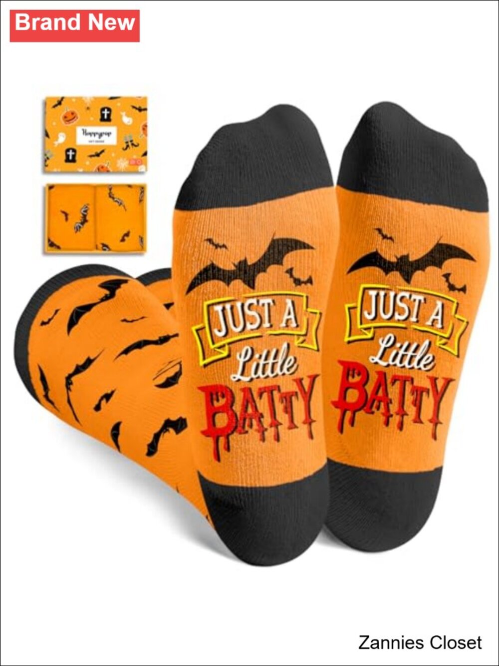 👻 HAPPYPOP Halloween Horror Bat Themed Knee High Socks